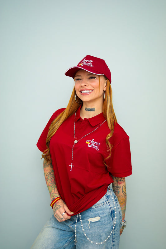 Polo Angie Corine - Rojo burdeos
