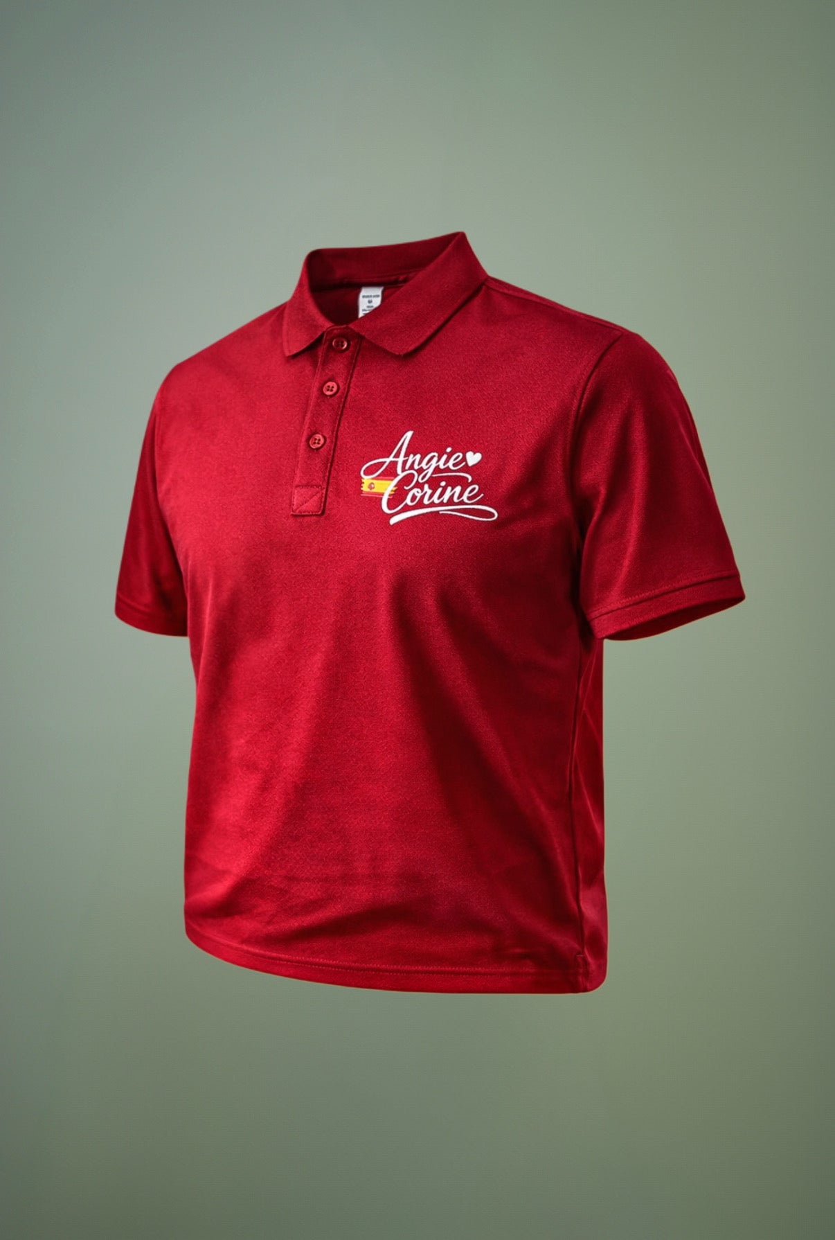 Polo Angie Corine - Rojo burdeos